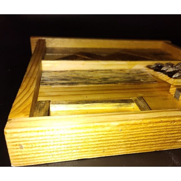 Handcrafted Reclaimed Hardwoods Rustic Cabin Mountain Wall Art/Shelf Leaner - Picture 3 of 11